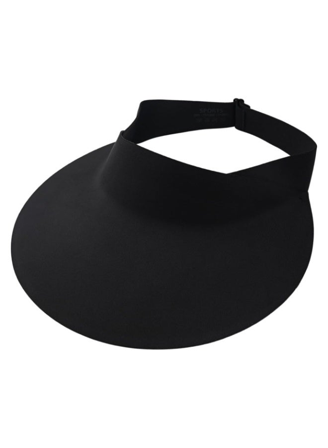 BreeJooy Women Wide Brimmed Non-Trace Ponytail Sunscreen Visor, Foldable Beach Sun Hat with UV Protection for Women Young Girls - Image 1