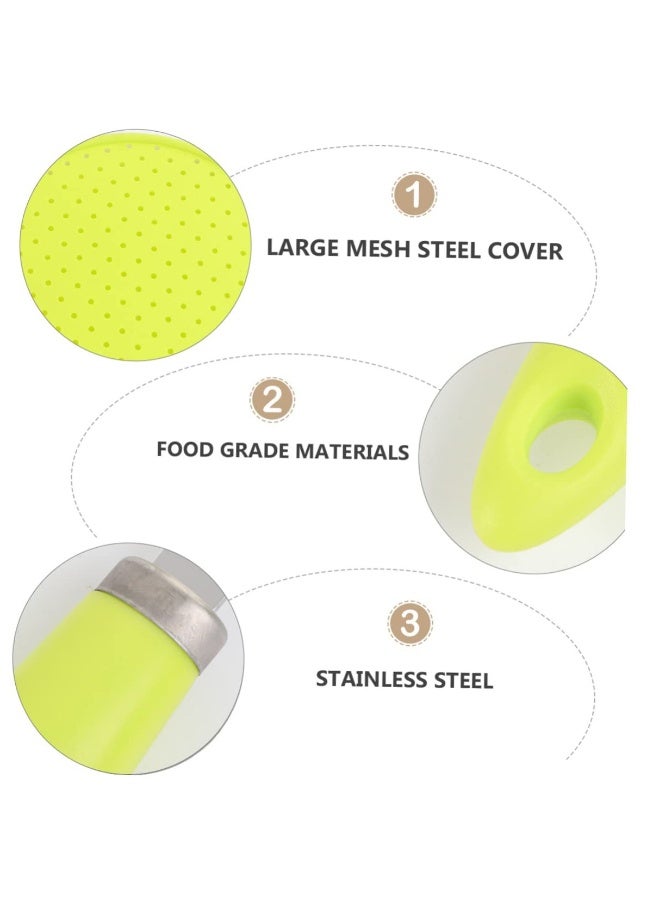 Stainless Griddle Silicone Pot Lids Skillet Pan Splatter Screen for Cooking Stove Grease Guard Grease Screen Cooking Anti Spill Lid Cover Anti Oil Pot Lid Pot Safeguard Frying Pan(Green) - Image 5