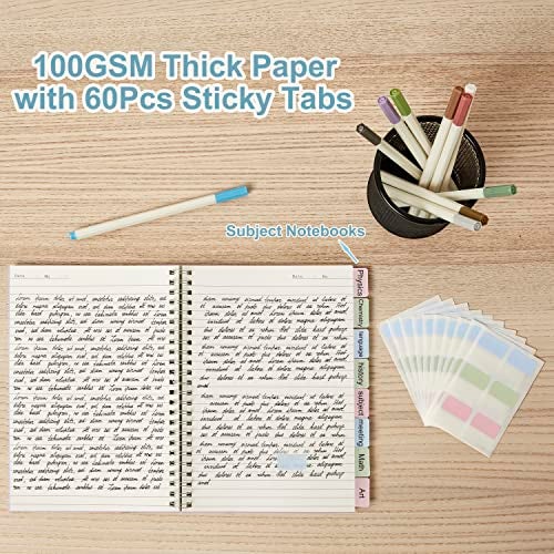 MSTONAL 3 Pack Small Notebook, A6 Spiral Notebooks College Ruled 4.3" x 5.7", 100GSM 7mm College Ruled, 80 Sheets/160 Pages, Small Ruled Notebooks for School, Office, Sketch - Image 4