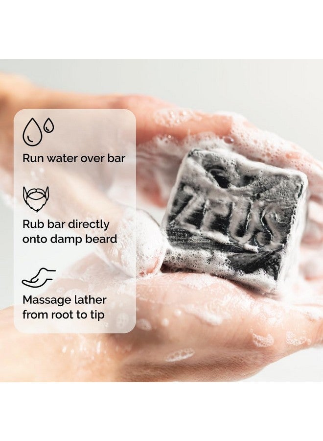 زيوس صابون شامبو اللحية بالزيوت الطبيعية، صابون مرطب للوجه واللحية بمكونات طبيعية عالية الجودة (3.5 أونصة) (روم الفانيليا) - Image 5