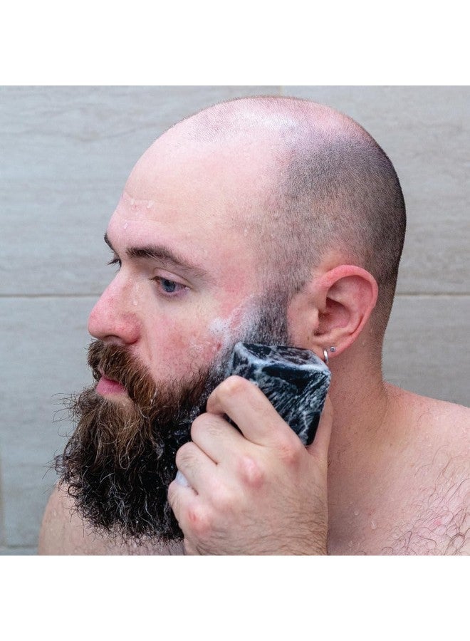 زيوس صابون شامبو اللحية بالزيوت الطبيعية، صابون مرطب للوجه واللحية بمكونات طبيعية عالية الجودة (3.5 أونصة) (روم الفانيليا) - Image 3