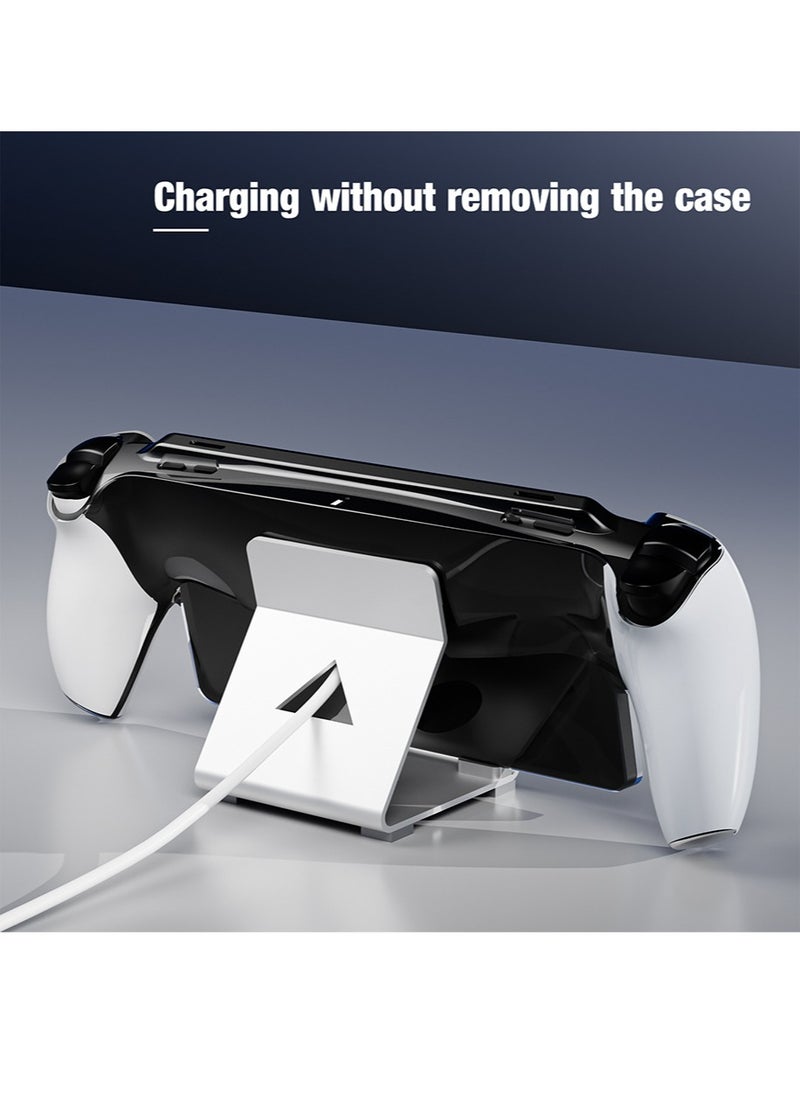 Crystal Clear Hard Protective Case for Playstation 5 Portal,Anti-Scratch Protective Cover with Ergonomic Grip for Playstation Portal Remote Player, Transparent