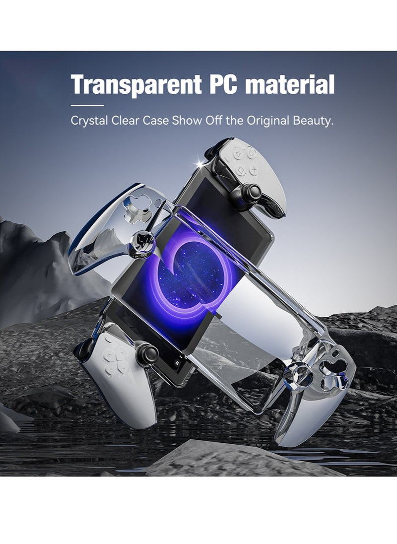 IINE Crystal Clear Hard Protective Case for Playstation 5 Portal,Anti-Scratch Protective Cover with Ergonomic Grip for Playstation Portal Remote Player, Transparent  - Image 4