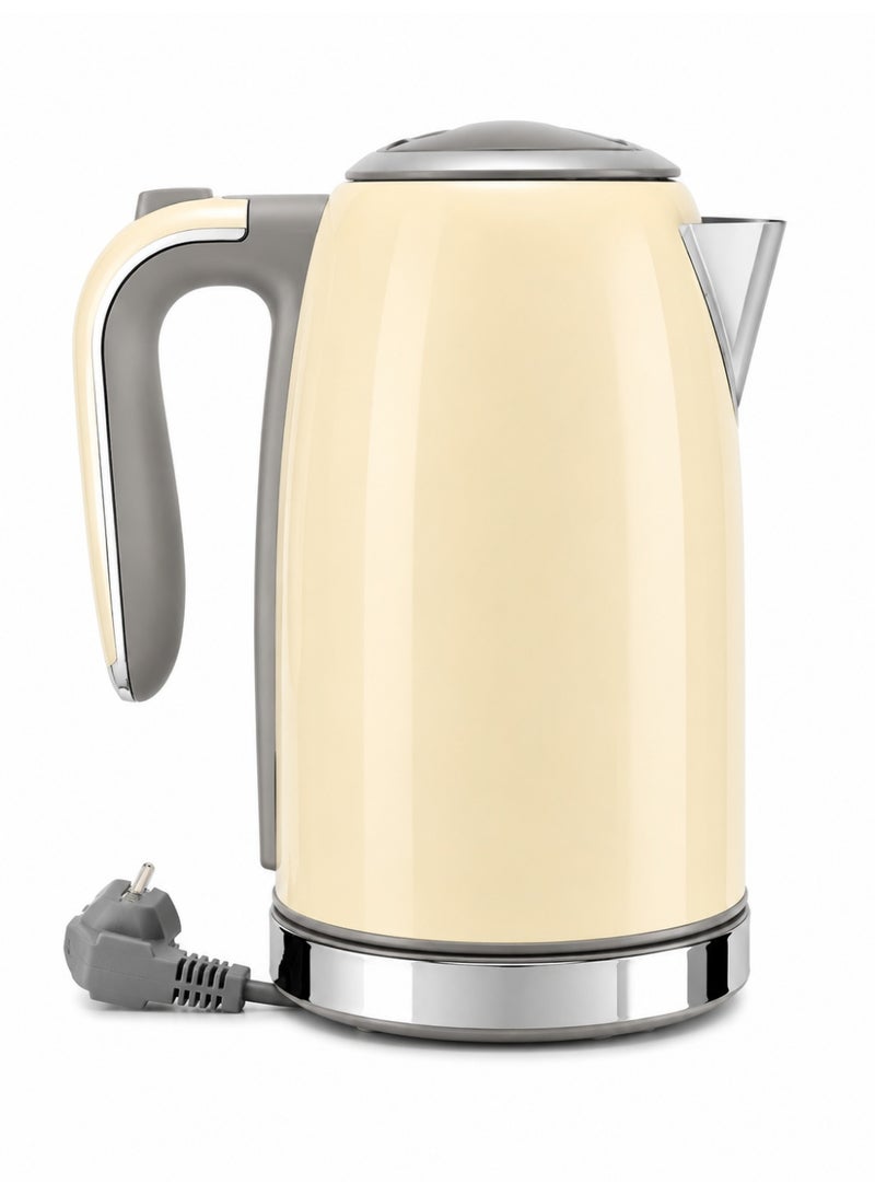 Healthy 1.7L electric kettle, 2200W borosilicate glass tea kettle with food-safe materials, automatic shut-off and boil-dry protection, cordless rapid boiling kettle, BPA free - Image 2