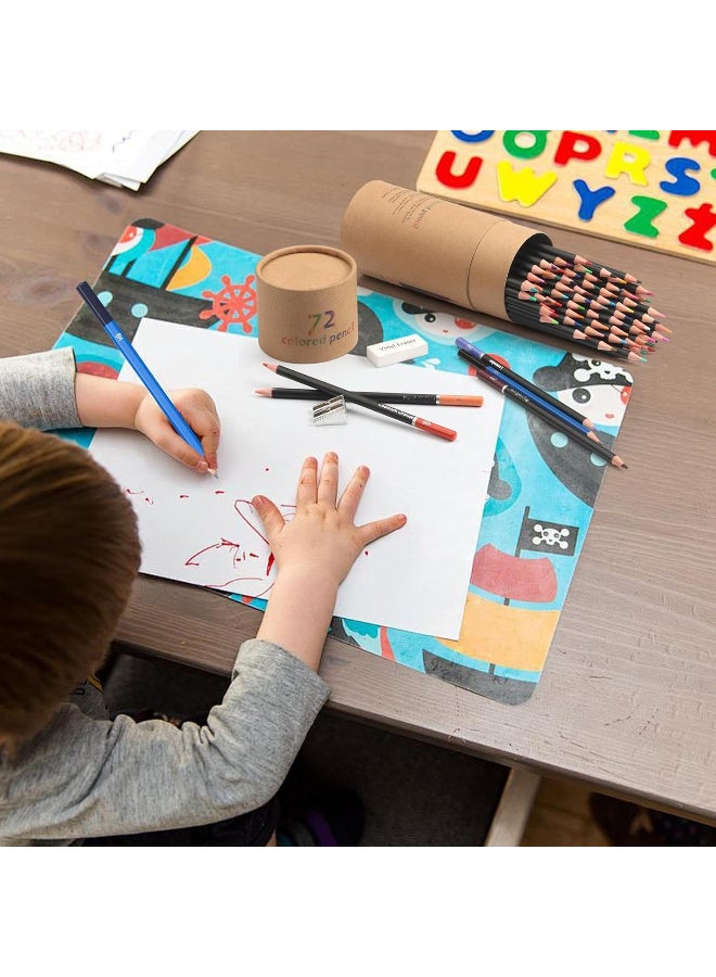 Soft Core Artist Pen, Artists Core Pencils Vibrant Colors, Colored Pencil 72 Colors, Professional Colored Pencils, Artists Colored Pen Set, Easy to Use, Portable for Sketching Mixing - Image 3