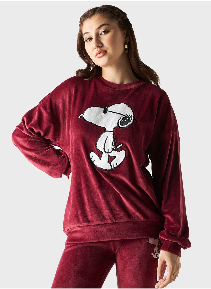 SP Characters - Printed Crew Neck Sweatshirt - Image 1