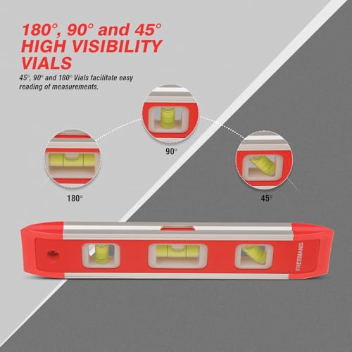FREEMANS Bi-Material Torpedo Level 230mm (Pack of 1) - Image 2