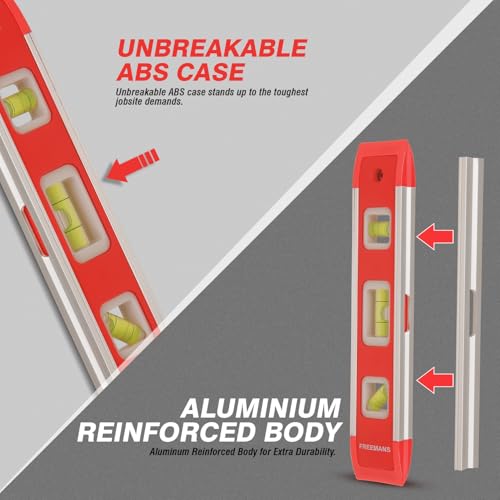 FREEMANS Bi-Material Torpedo Level 230mm (Pack of 1) - Image 5