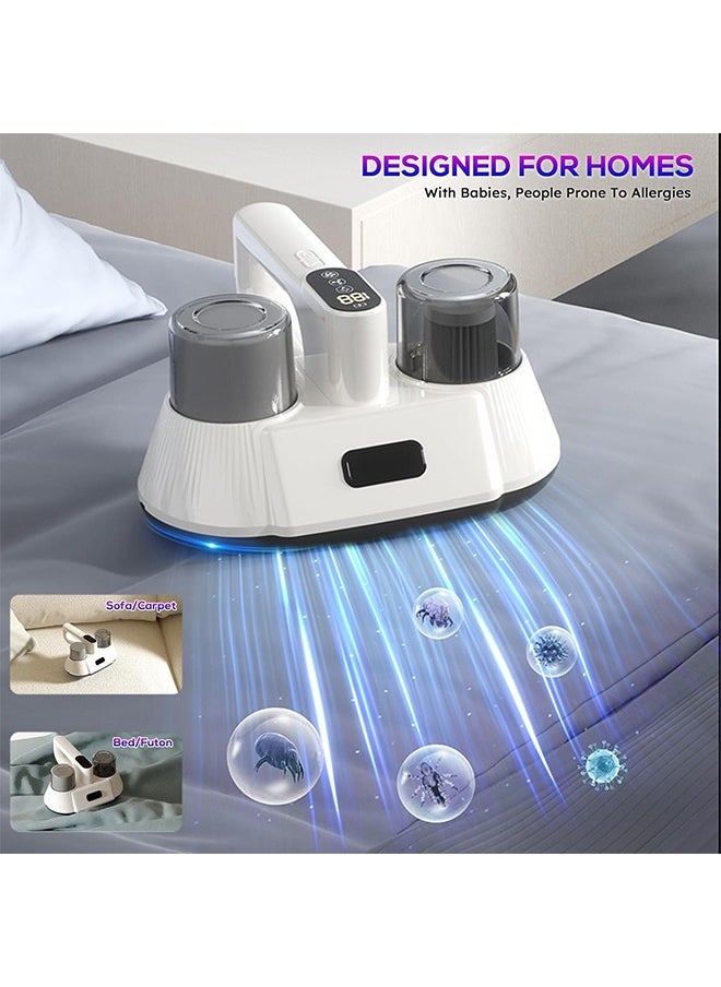 Joshberg Bed Vacuum Cleaner,15Kpa Handheld Mattress Vacuum Cleaner with Light, Lightweight and Rechargeable Vacuum with HEPA Filter for Bed Cleaning, Fabric Sofa, Pet Hair  - Image 2