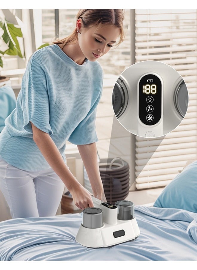 Joshberg Bed Vacuum Cleaner,15Kpa Handheld Mattress Vacuum Cleaner with Light, Lightweight and Rechargeable Vacuum with HEPA Filter for Bed Cleaning, Fabric Sofa, Pet Hair  - Image 5