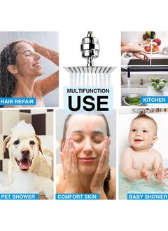 Sweet Life Shower Head Filter for Hard Water 20 Stage, High Output Water Softener to Remove Chlorine and Fluoride, Soft Water Filtered with Vitamin A С E Purifying Softening Aqua  - Image 4