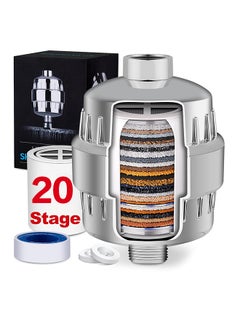 Sweet Life Shower Head Filter for Hard Water 20 Stage, High Output Water Softener to Remove Chlorine and Fluoride, Soft Water Filtered with Vitamin A С E Purifying Softening Aqua  - Image 1