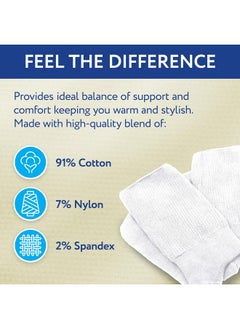 IMPRESA IMPRESA [2 Pairs] One Size Unisex Extra Width Socks in White for Lymphedema - Bariatric Sock - Oversized Sock Stretches up to 30'' Over Calf for Swollen Feet And Mens and Womens Legs  - Image 5