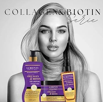 LORENTI قناع الشعر العميق من لورنتي 500 مل للشعر الجاف التالف الكثيف المجعد يحتوي على فيتامين B7 بروتينات لتحقيق توازن وترطيب الشعر 169 أونصة سائلة كولاجين بيوتين - Image 3