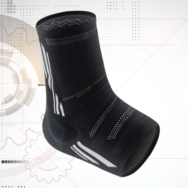 Ankle Support Sleeve for Sprained Ankle Injury Prevention Running Sports XL Black Grey - Image 5