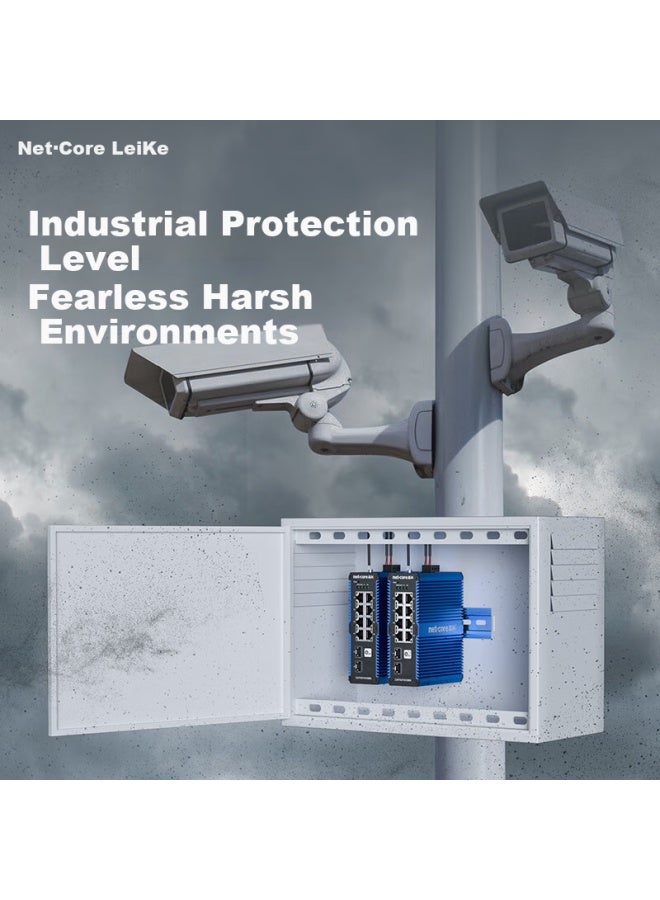 Netcore Is2010G2-Wmc Industrial Switch With 2 Fiber Ports + 8 Gigabit Ports Ethernet Splitter Ring Network Web Managed Vlan Division Din-Rail Mounted - Image 4