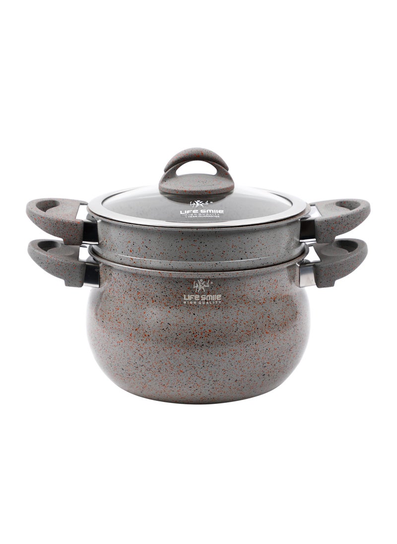 26cm (10 Litre) Multipurpose Stock Pot and Steamer Pot Set - Induction Couscoussier with PFOA-free Aluminum Non Stick 2-tier Cooking Pot with Lid for Soups,Seafood,Vegetables,Stews,Rice and Pasta - pzsku/ZA195C6F7B4EBFBA4337BZ/45/_/1739790530/b48337d9-b9aa-4399-ae5d-455c87d2640d