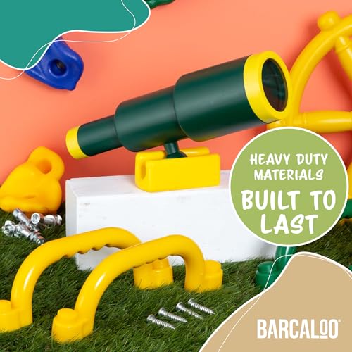 Barcaloo Playground Safety Handles - Outdoor Yellow Grab Handle Bars, Plastic Tree House or Playhouse Accessories, Backyard Playset Equipment Replacement Safety Parts for Monkey Bars, Jungle Gym, and More - Image 4