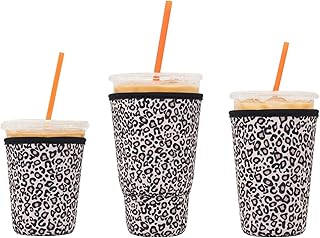 LOVAC LOVAC 3 Pack Reusable Iced Coffee Sleeves -  Insulator Sleeve for Cold Beverages, Neoprene Cup Holder - Starbucks  - Image 1