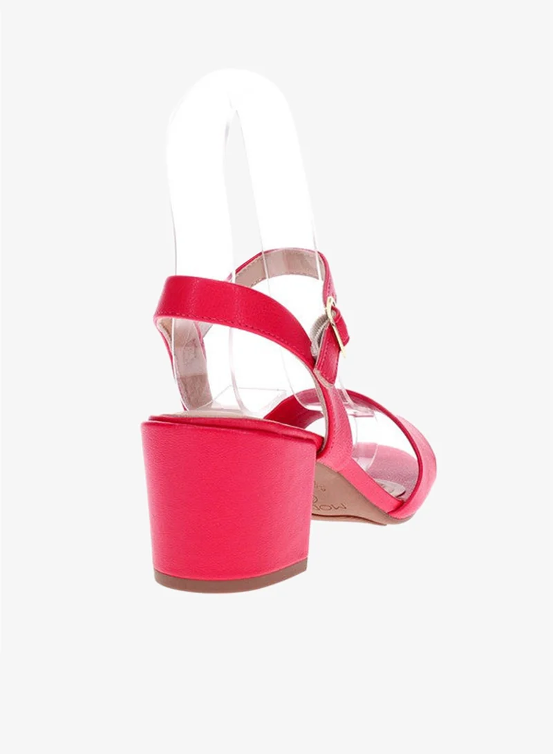 Modare Red Mid Heels Sandals for Women – Sling Back Heel Sandals for Girls with Ankle Strap for Women | Best Price UAE