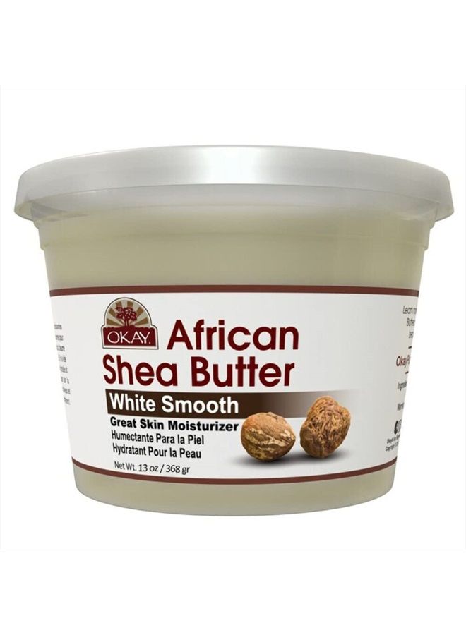 OKAY SHEA BUTTER JAR WHITE 13oz weight (16oz jar size) - Image 1