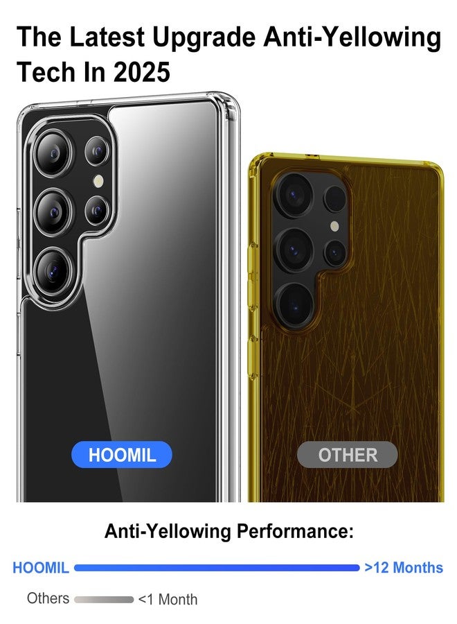 HOOMIL Case for Samsung Galaxy S25 Ultra, Non-Yellowing, Drop Protection, Anti-Scratch Transparent Hard Back Phone Cover - Crystal Clear - Image 4
