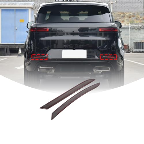 TINKI Rear Bumper Fog Light Cover for Land Rover Range Rover Sport 2023 2024 2025+ | Smoked Black ABS Lens with Anti-Scratch Frame | OEM Fit Foglight Trim Guard Car Exterior Accessories (Smoked Black) - Image 1