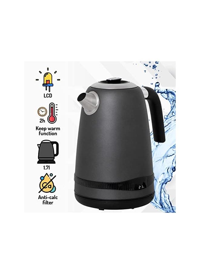 Adl - Germany temperature control kettle 1.7L with 7-step & LCD Display 2200W BFA free 1 year warranty - Image 1