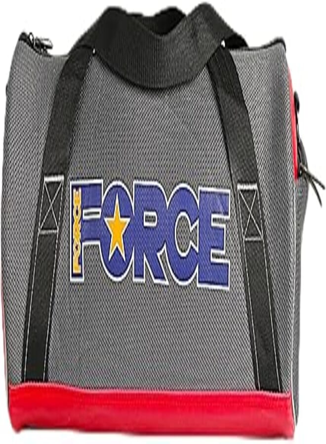 Force Sports Bag Mesh | Durable & Stylish | Gym Workout Travel Beach | 45x25x25 cm | Grey & Red
