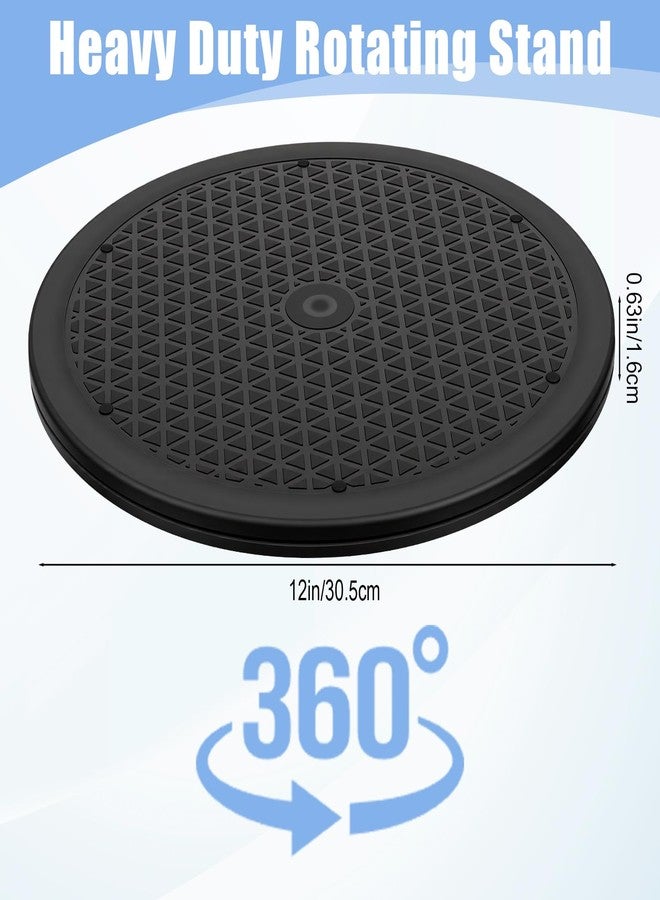 PercyEffie 3 Pack 12 Inch Heavy Duty Rotating Swivel Stand, 360° Rotation Lazy Susan Turntable for Table Top TV Swivel Base Computer, Flat Panel Monitors, Speakers, Bonsai, Statue, Cabinet Organizer - Image 2