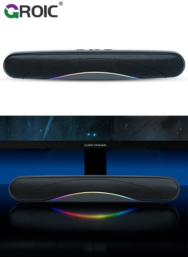 GROIC Portable Bluetooth Speaker, Wireless Speaker with Colorful Flashing Lights, Super Bass 5H Playtime, TWS Pairing for Outdoor, Home, Party, Beach, Travel  - Image 1