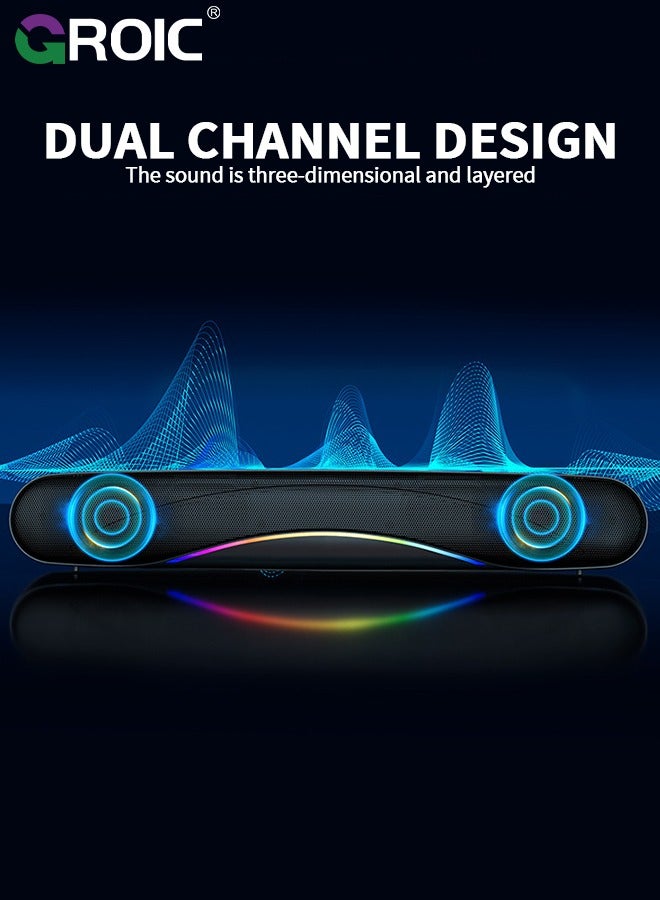 GROIC Portable Bluetooth Speaker, Wireless Speaker with Colorful Flashing Lights, Super Bass 5H Playtime, TWS Pairing for Outdoor, Home, Party, Beach, Travel  - Image 4