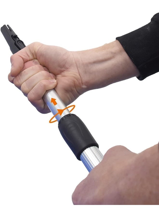 Biella Professional Connect And Clean Telescoping Extension Telescopic Pole With Removeable Cone And Thread Aluminum Stick For Multi-Purpose Window Cleaning Dusting Painting Etc. Aluminium 4 Mtr - Image 4