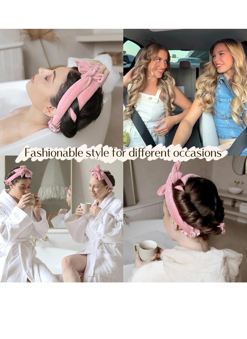 VIUAUAX Heatless Hair Curler, No Heat Hair Curlers to Sleep in, Super Soft Ribbon Wrap for Long Hair，Overnight Heatless Curling Set with Hair Scrunchies and Clip, for All Hair types,Brown  - Image 5