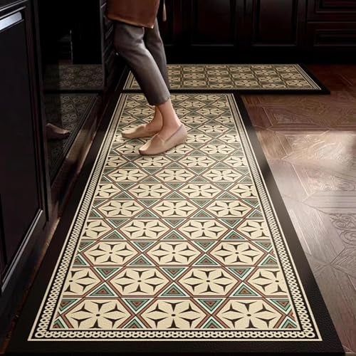 proxin Kitchen Mat for Floor, 2 pcs Non Slip Kitchen Mats for Floor, Comfort Standing Runner Rug Carpets, Anti Skid Memory Foam Standing Mats for Kitchen, Office, Sink and Laundry (Colour 2) - Image 1