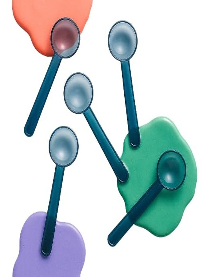 MaruHub 5Pcs BPA-Free Plastic Masala Spoons Set | Small Spice Jar Scoops, Reusable Kitchen Condiment Spoons for Sugar, Tea, Coffee, Candy, Salt & Cooking | Non-Toxic Food Grade Spoons (Small) - Image 2