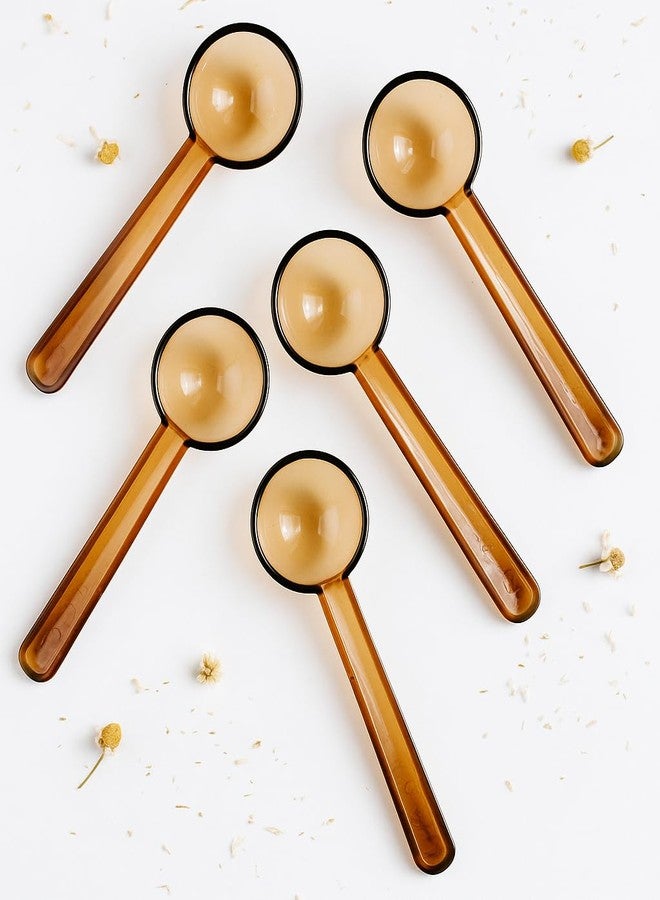 MaruHub 5Pcs BPA-Free Plastic Masala Spoons Set | Small Spice Jar Scoops, Reusable Kitchen Condiment Spoons for Sugar, Tea, Coffee, Candy, Salt & Cooking | Non-Toxic Food Grade Spoons (Small) - Image 5