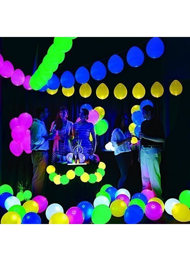بارتي بروبس بالونات مطاطية LED للزينة من بارتي بروبز - 20 قطعة، بالونات LED مضيئة للحفلات | مستلزمات زينة أعياد الميلاد | بالونات أعياد الميلاد للزينة | بالونات متوهجة | مستلزمات زينة عيد الحب، متعددة الألوان  - Image 4