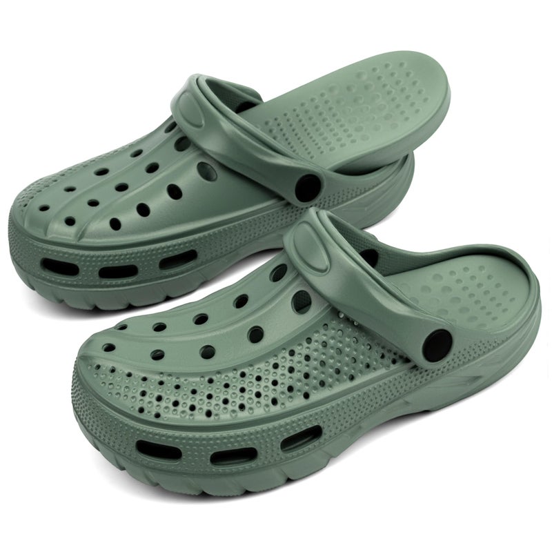 INMINPIN Women and Men Orthopedic Clogs Arch Support Garden Shoes Sandals Slippers with Plantar Fasciitis Feet Insoles,Avocado,6-7 Women/4.5-5.5 Men - Image 5