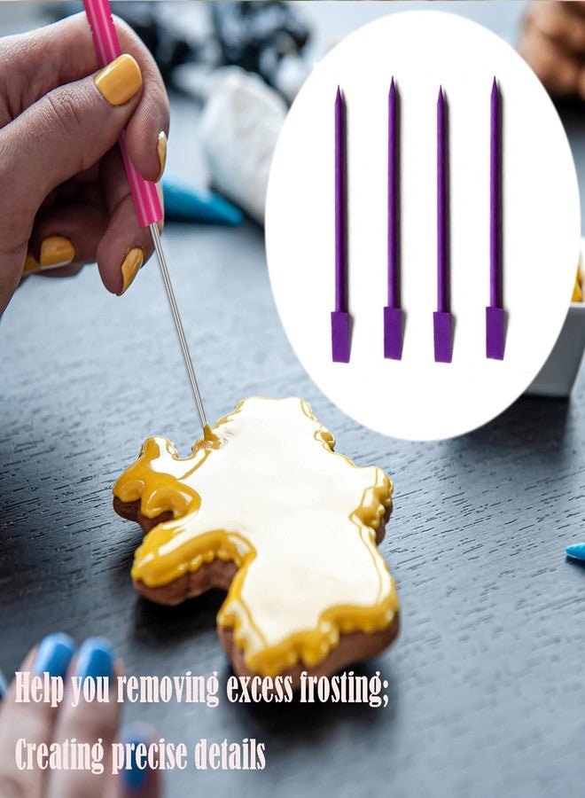 JILINWEI Cookie Scribes,Cookie Scraper Set of 6 Tool for Cookies Decorating,Purple - Image 3