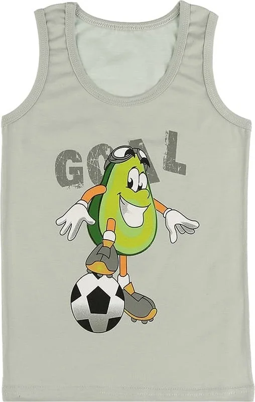 Donella 5 Color Printed Boy Undershirt - 7771LY