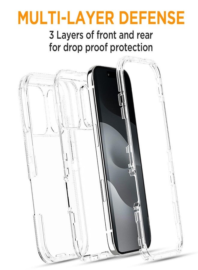 ايه اي كيس جراب AICase لهاتف iPhone 17 Pro Max شفاف 3 في 1، حماية شديدة التحمل من السقوط، هيكل كامل متين، مقاوم للصدمات/الغبار، ثلاث طبقات شفافة، حماية عسكرية متينة لهاتف iPhone 17 ProMax 6.9 بوصة_1 - Image 2