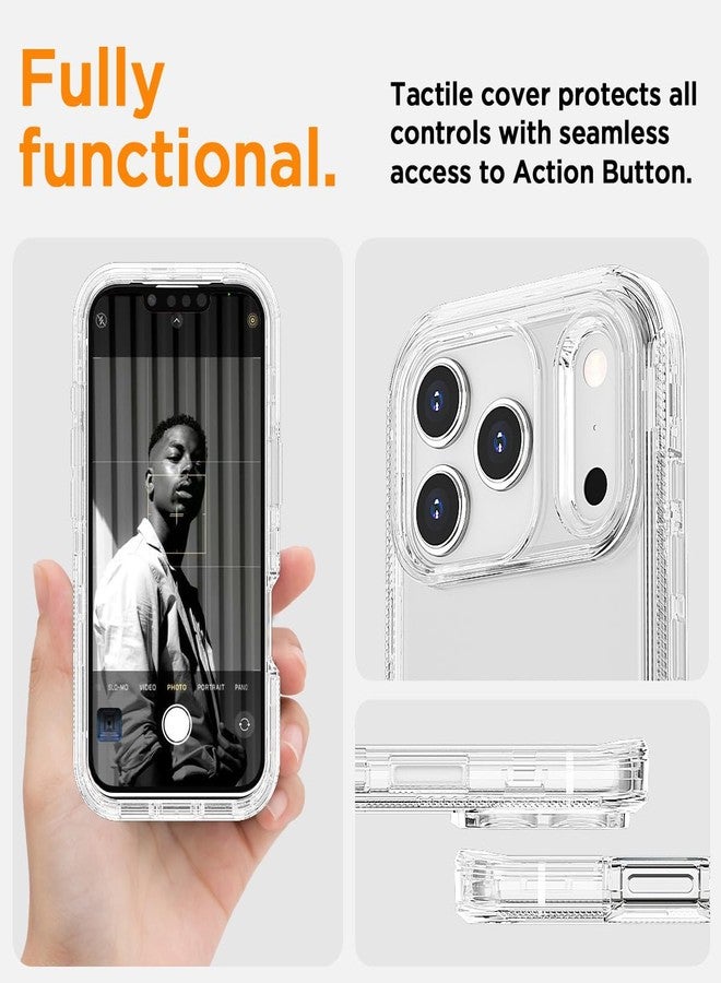 ايه اي كيس جراب AICase لهاتف iPhone 17 Pro Max شفاف 3 في 1، حماية شديدة التحمل من السقوط، هيكل كامل متين، مقاوم للصدمات/الغبار، ثلاث طبقات شفافة، حماية عسكرية متينة لهاتف iPhone 17 ProMax 6.9 بوصة_1 - Image 5