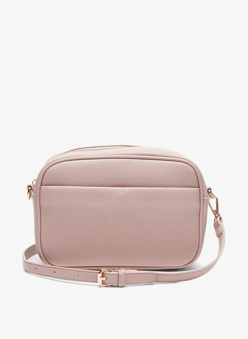 فلورا بيلا من شو إكسبرس Womens Textured Crossbody Bag with Adjustable Strap and Zip Closure By Shoexpress