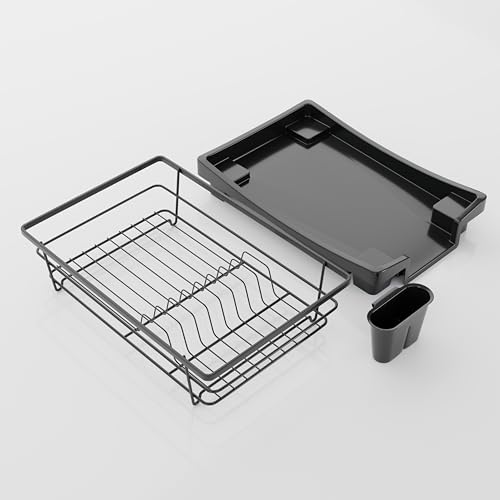MEDALLIX Stainless Steel Dish Drying Rack with Utensil Holder & Drainer Basket | Space-Saving Kitchen Organizer for Plates, Spoons, Forks & Knives | Durable, Rust-Resistant & Easy to Clean - Image 2