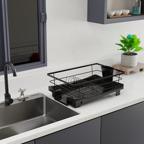 MEDALLIX Stainless Steel Dish Drying Rack with Utensil Holder & Drainer Basket | Space-Saving Kitchen Organizer for Plates, Spoons, Forks & Knives | Durable, Rust-Resistant & Easy to Clean - Image 3