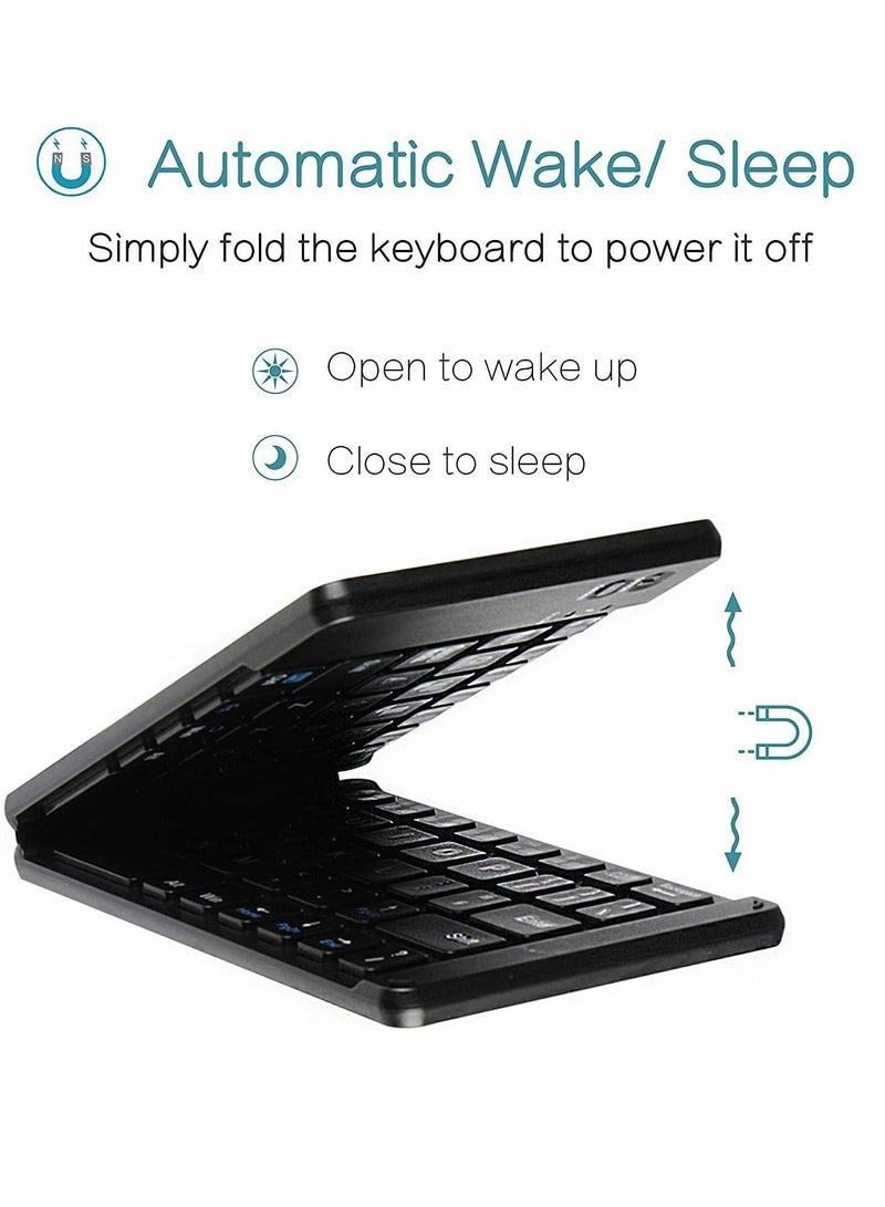 Y&D Mini Bluetooth Keyboard, Wireless Foldable Keyboard - Image 4