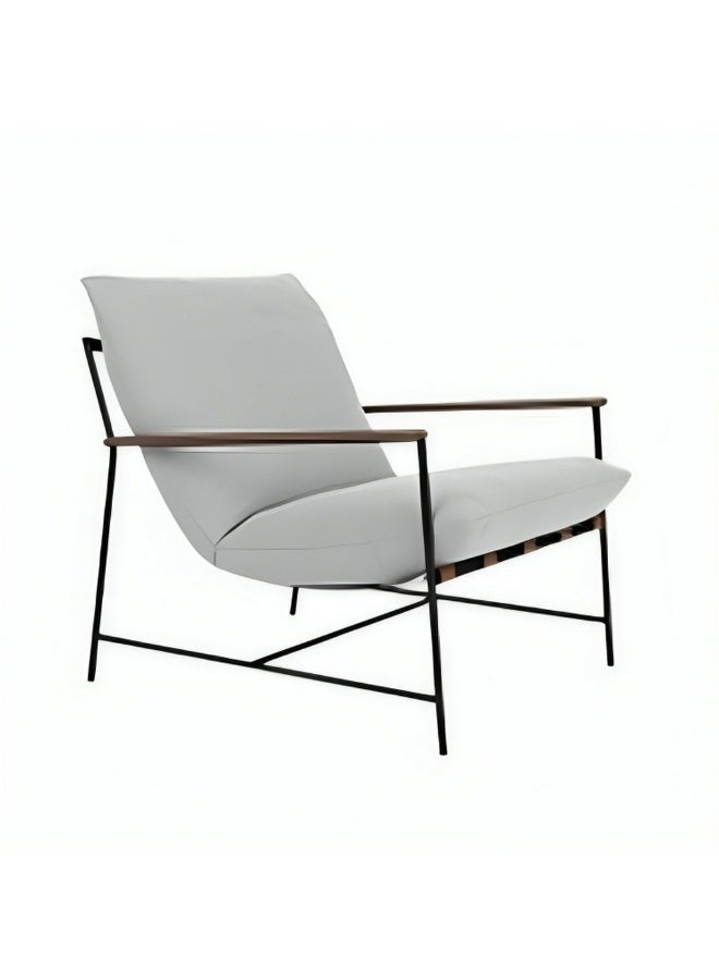 Chair with steel frame, polyester fabric, and sponge upholstery