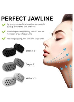 Gonice 6PCS Jaw Exerciser Gum, Jawline Exerciser for Men & Women, BPA Free, Jaw Trainer&Jawline Shaper, Face Slimming Tools for Men/Women, Slims & Tones the Face  - Image 2