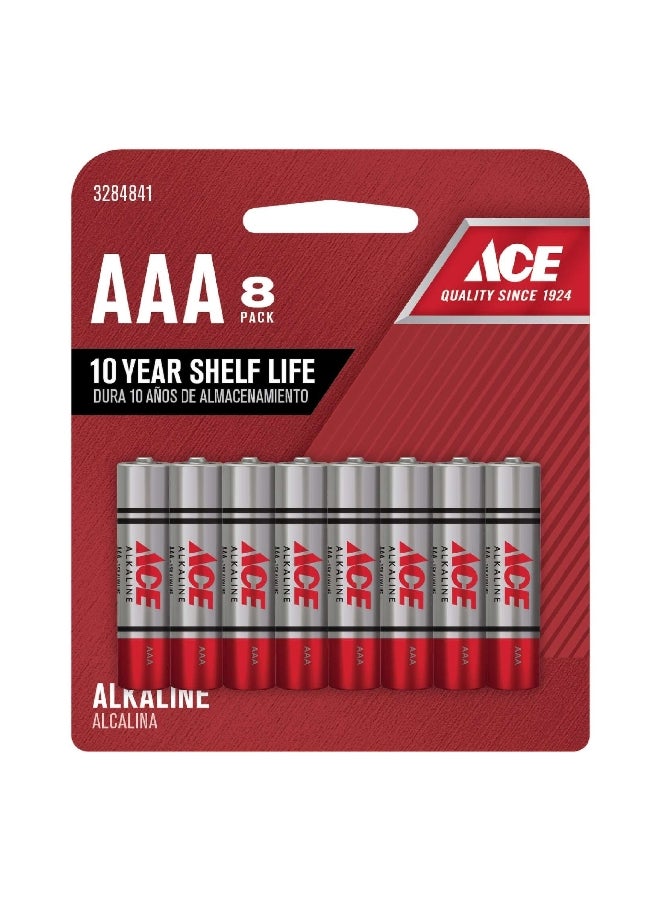 آيس خزمة مكونة من 8 بطاريات قلوية طويلة الأمد ذات جهد ثابت ايه ايه ايه مكونة من 8 قطع باللون الأحمر والفضي 10.93 × 8.28 × 13.3 سم 3284841